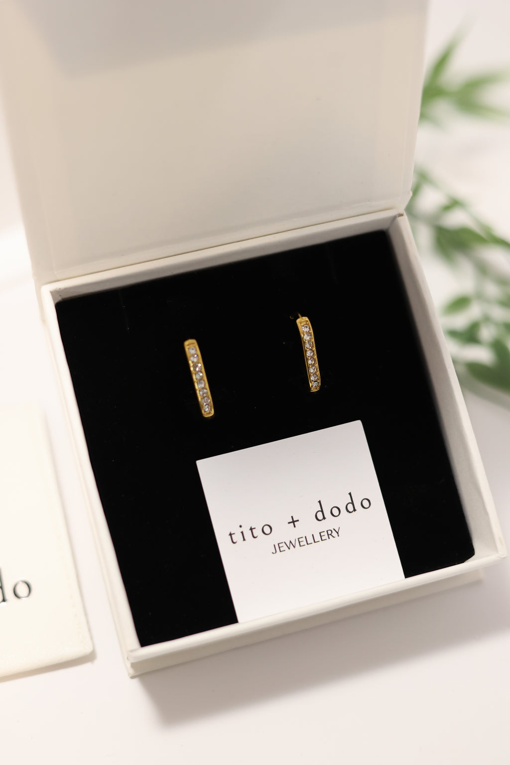 Crystal U-Hoop Earrings