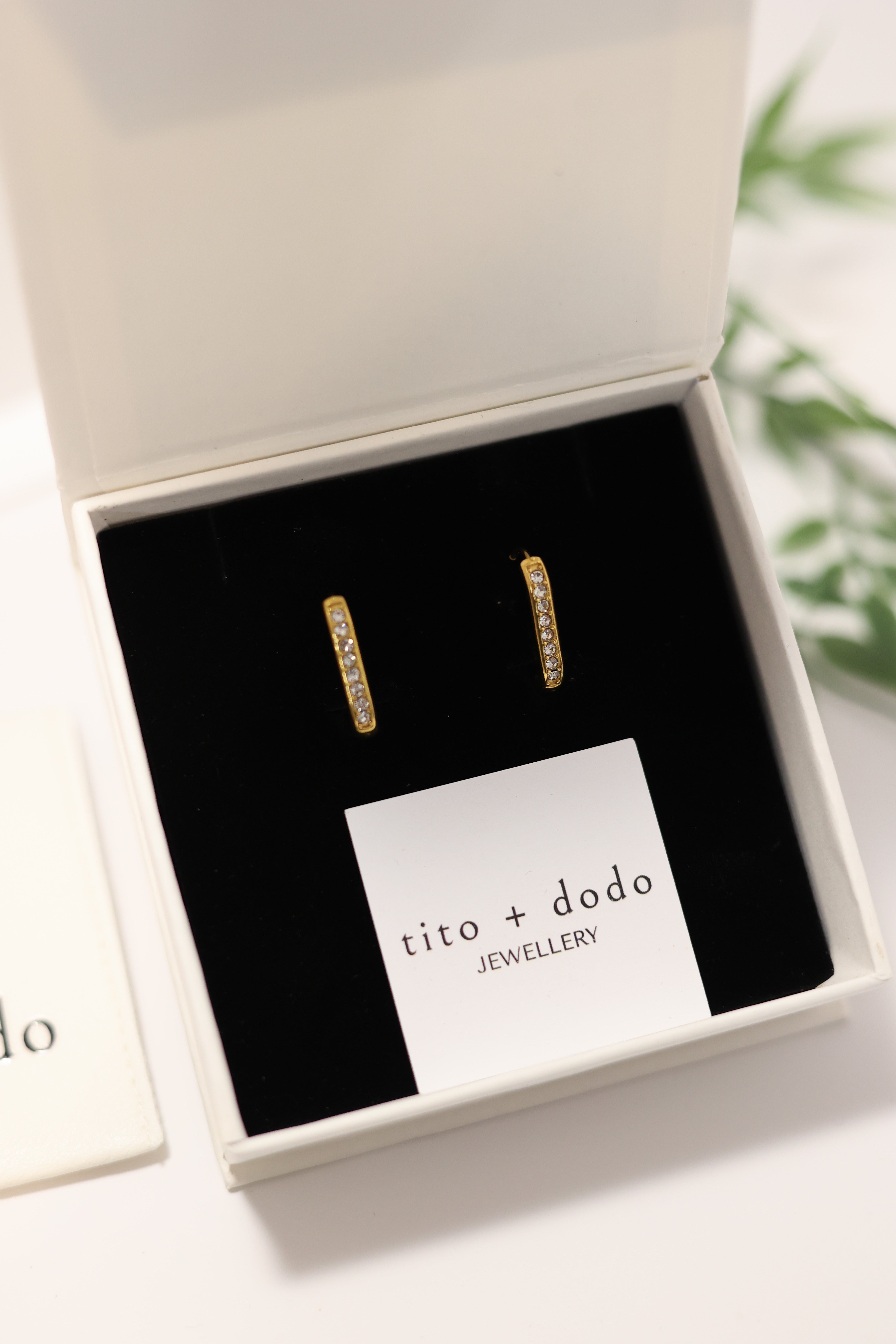 Crystal U-Hoop Earrings
