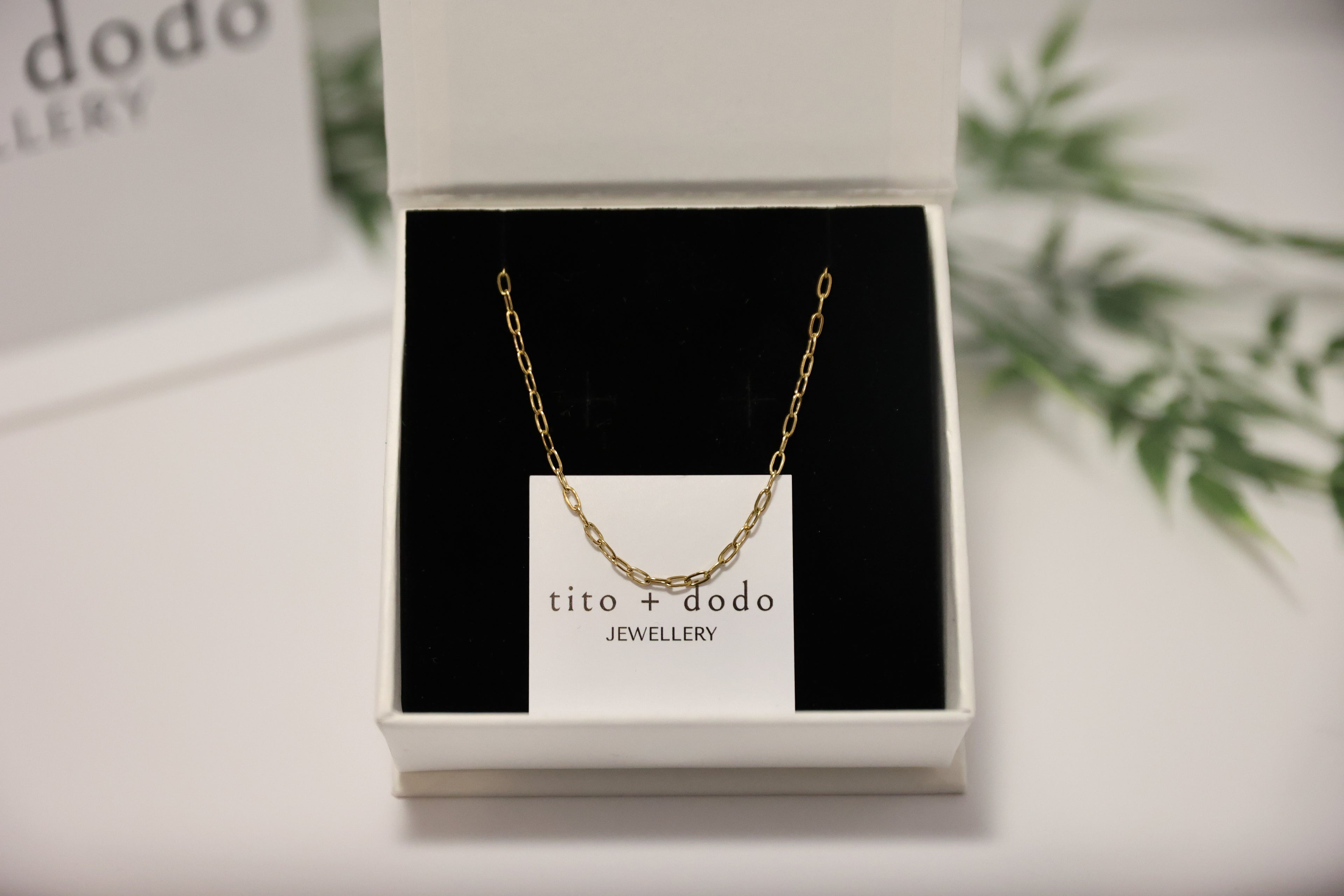 Gold Paperclip Chain Necklace