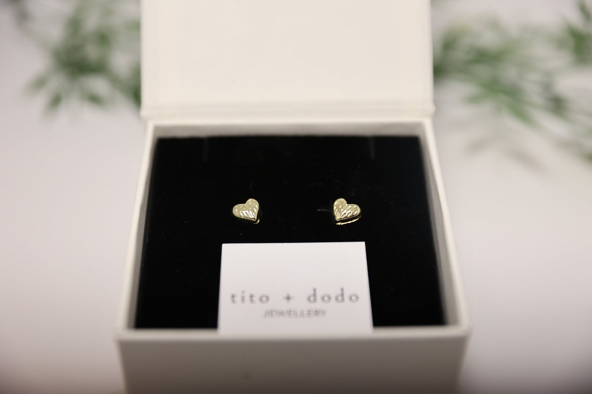 Mini Heart Stud Earrings